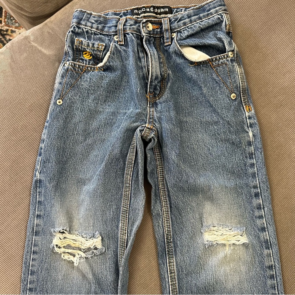Lot Of 2 Rocawear Boys Jeans Straight Leg Original Fit Adjustable Waist Size 6 - Picture 4 of 13